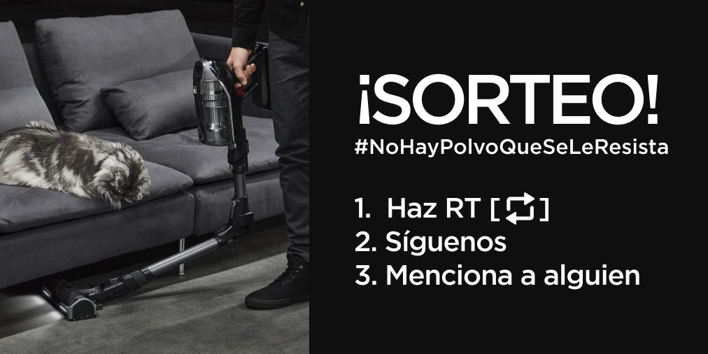 Rowenta_ES's tweet photo. ‼️ #SORTEO #NoHayPolvoQueSeLeResista ‼️   Sorteamos la NUEVA aspiradora X-FORCE FLEX 14.60 entre los tres canales de ROWENTA España: Facebook, Instagram y Twitter. ⁣
⁣
Haz [RT+Follow] y menciona a alguien.⁣
⁣
📆 Tienes tiempo hasta el 24 de noviembre incluido.⁣
⁣
¡Suerte! https://t.co/psBZZBKmMh