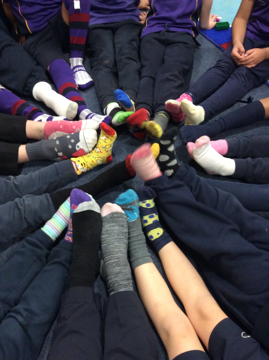 Children in Prep wore odd socks for 'Anti-Bullying Awareness Week'. #oddsocksday #antibullyingweek #OneKindWord