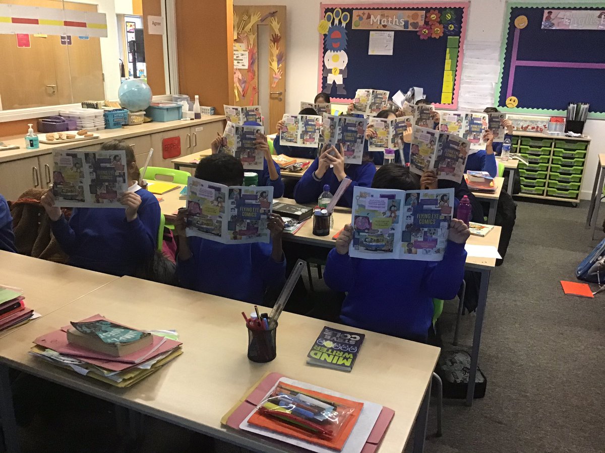 HolbrookschoolR's tweet photo. Thank you @FlyingEyeBooks for our free comics! We’ve loved spotting the books that we already know, like Arthur and the Golden Rope and Kai and the Monkey King by @Joetoddstanton. We’re also loving the extra activities! https://t.co/x0FKsrPwi0
