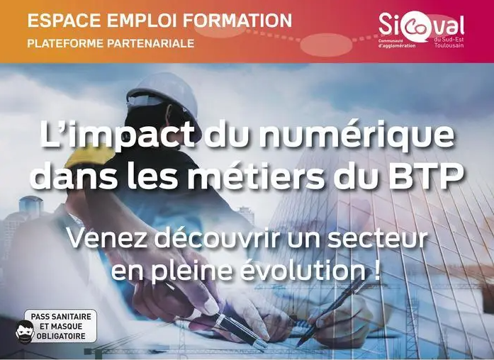 #ENDIRECT de l'Espace Emploi-Formation du <a href="/sicoval31/">Sicoval</a> : l’impact du numérique dans les métiers du BTP 👷 Au programme : une expérience virtuelle inédite pour découvrir les métiers du BTP sous un autre angle. Simulateurs, lunettes 3D, équipements biomécaniques... 
<a href="/AFPA_A_Brinet/">annie BRINET</a>