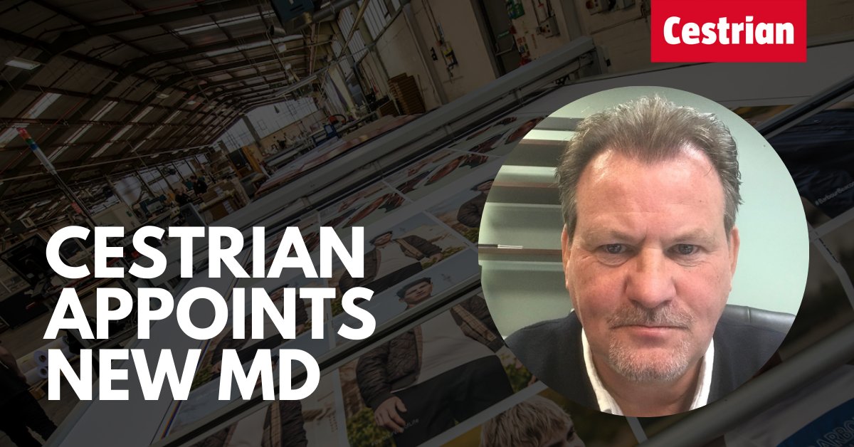 We are delighted to welcome Paul Price to the Cestrian team as our new Managing Director!

Read the full press release here > cestrian.co.uk/cestrian-appoi…

#largeformatprinting #newappointment #newteam