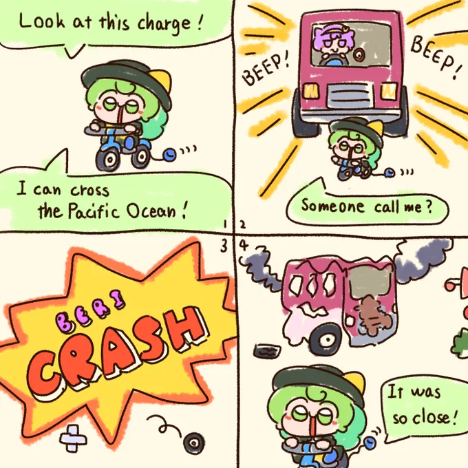 Koishie is good at safe driving! 