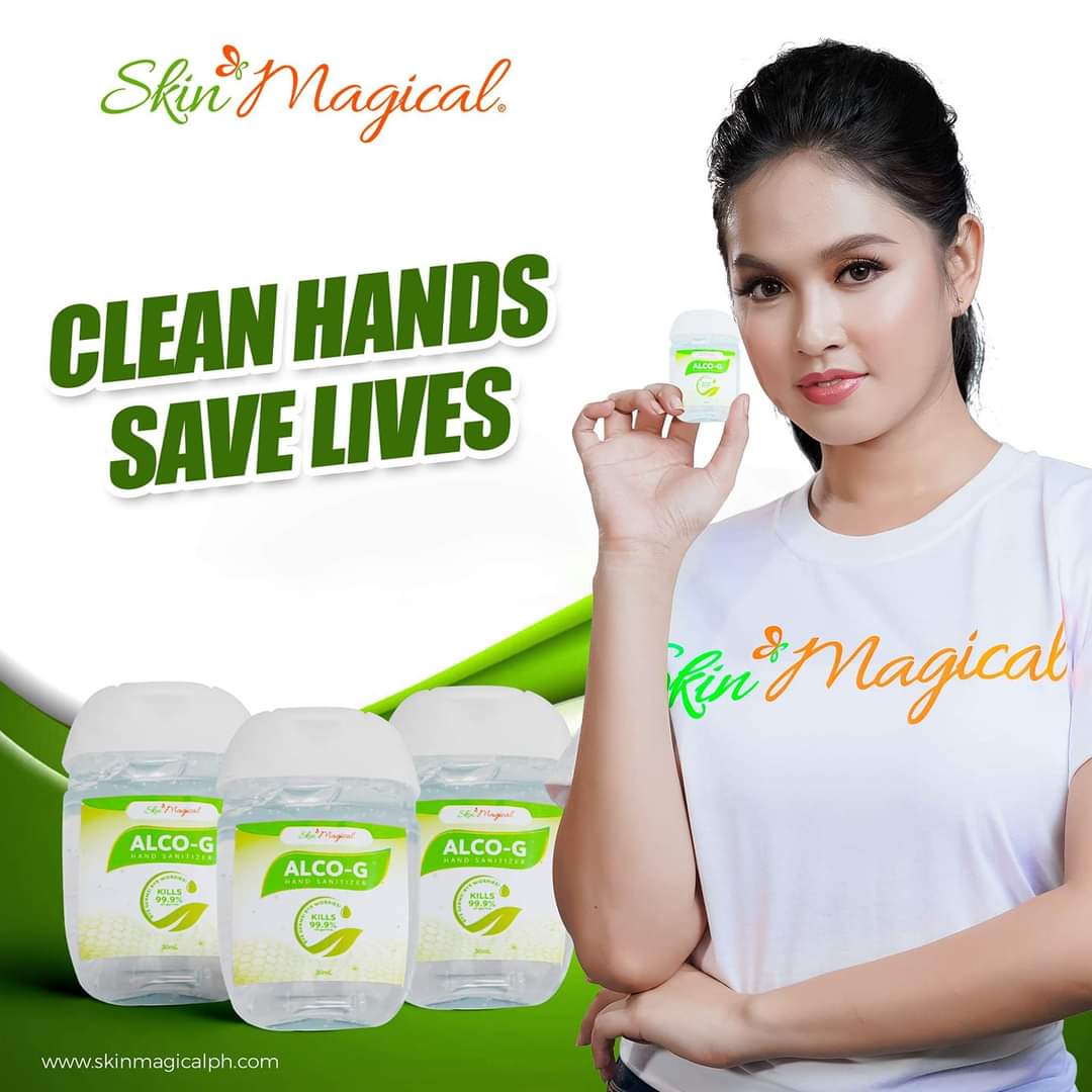 MariaJaniceRey1's tweet photo. Always sanitize your hands to keep away bacterias with the help of this #SkinMagical Alco-G Hand Sanitizer! This alcogel moisturizes and helps reduce bacteria on the skin. Buy yours now for P48.00 SRP! 🔰

#SkinMagical https://t.co/c1PqLRnToX