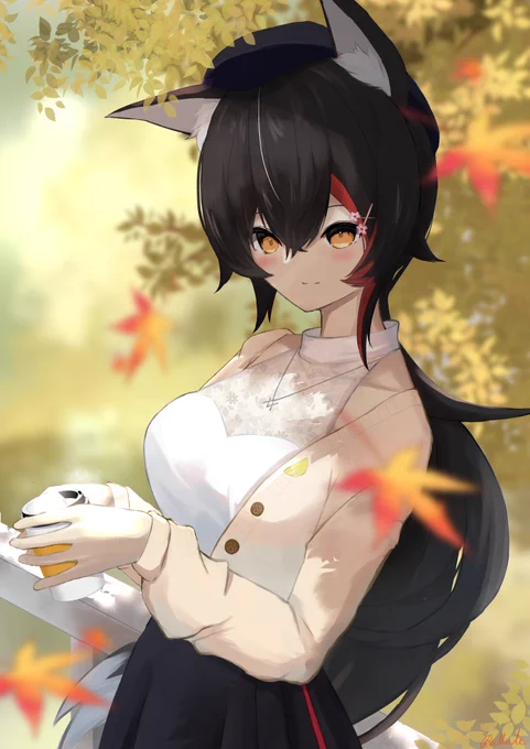 #みおーん絵 
#大神ミオ
デートミオしゃ 