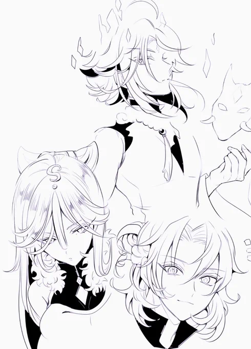 アルベド先生と凝光さんと魈くん
顔だけrkgk 