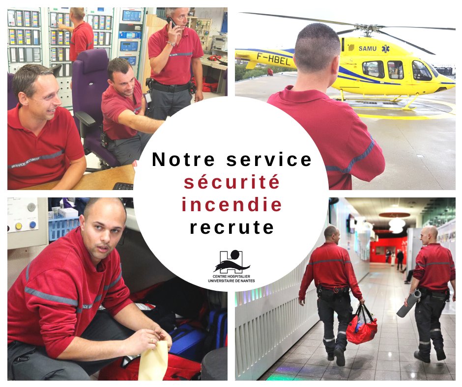 CHUnantes's tweet photo. Nous recrutons un agent de #sécurité #incendie/#électricien (H/F). Infos et candidature sur notre site internet: https://t.co/ikfpAP8F1C #SSIAP2 https://t.co/dZZeFTi2xm