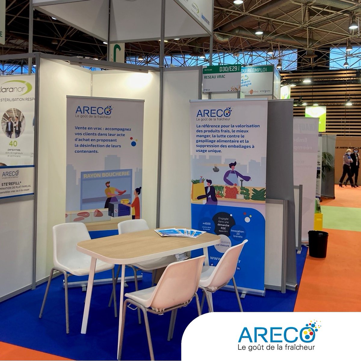 Retrouvez dès aujourd'hui et jusqu'à jeudi notre équipe sur le salon <a href="/ProdandPack/">Prod&Pack</a>. Nous vous présentons sur le stand E29 notre solution de désinfection des contenants pour la sécurité du personnel en rayon et des consommateurs. #salon #prodpack2021