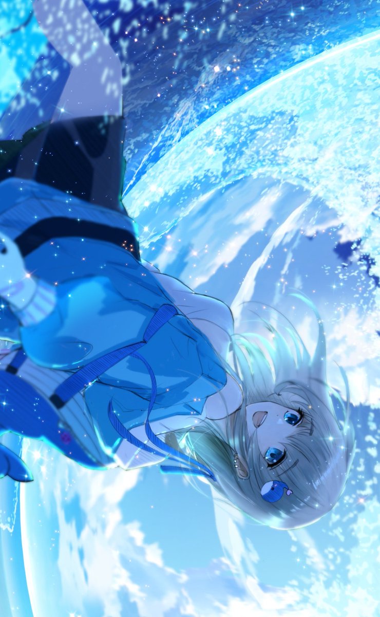 「#3時間でフォロワー何人増えるかチャレンジ
ビッグウェーブに乗ります🌊 🏄‍」|まころん🐳のイラスト
