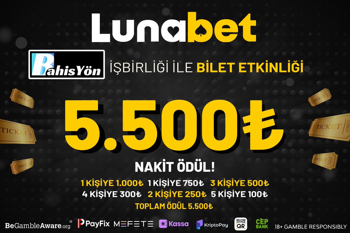 #lunabet ten 20 #bahisyon üyesine son işlem şartsız yatirimsiz 20 ₺ Freebet 

Üyelik için bit.ly/3CobXXF

🌞RT+fav
🌞5 arkadaş etiket 
🌞Çekiliş konusu dışında 2 konuya mesaj 

❤️Çekiliş saati 01.00

Katılım linki
bahisyon2.com/konu/lunabet-2…