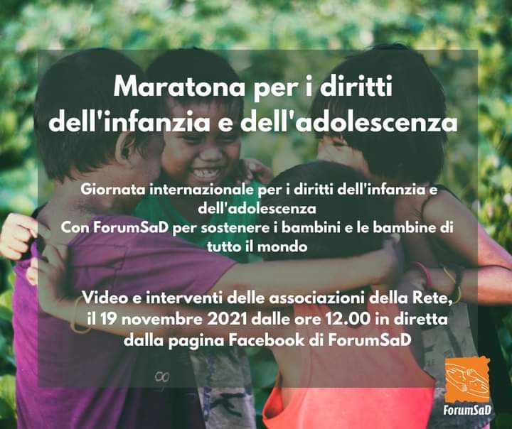 #GiornataMondialeDeiDirittiDellinfanzia ❗️❗️il 19 novembre Maratona dedicata ai diritti dell'infanzia e dell'adolescenza:
sulla nostra pagina FB:facebook.com/forumsad