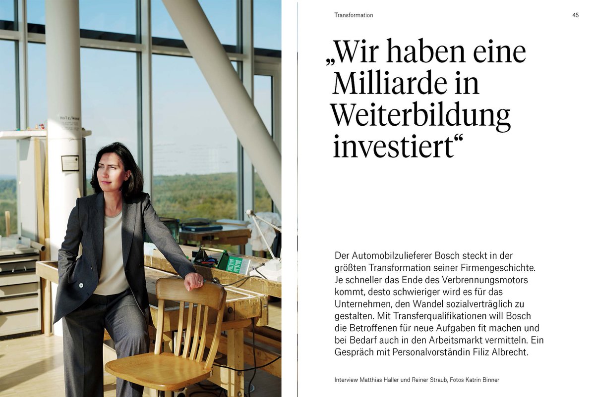 „Wir haben eine Milliarde in Weiterbildung investiert“: <a href="/BoschGlobal/">BoschGlobal</a>-Geschäftsführerin &amp; Arbeitsdirektorin Filiz Albrecht spricht im <a href="/personalmagazin/">personalmagazin</a>-Interview über die #Personalstrategie in Zeiten von #Mobilitätswende, #Digitalisierung, &amp; #Klimawandel. ▶️ bit.ly/3Dl6Kjj