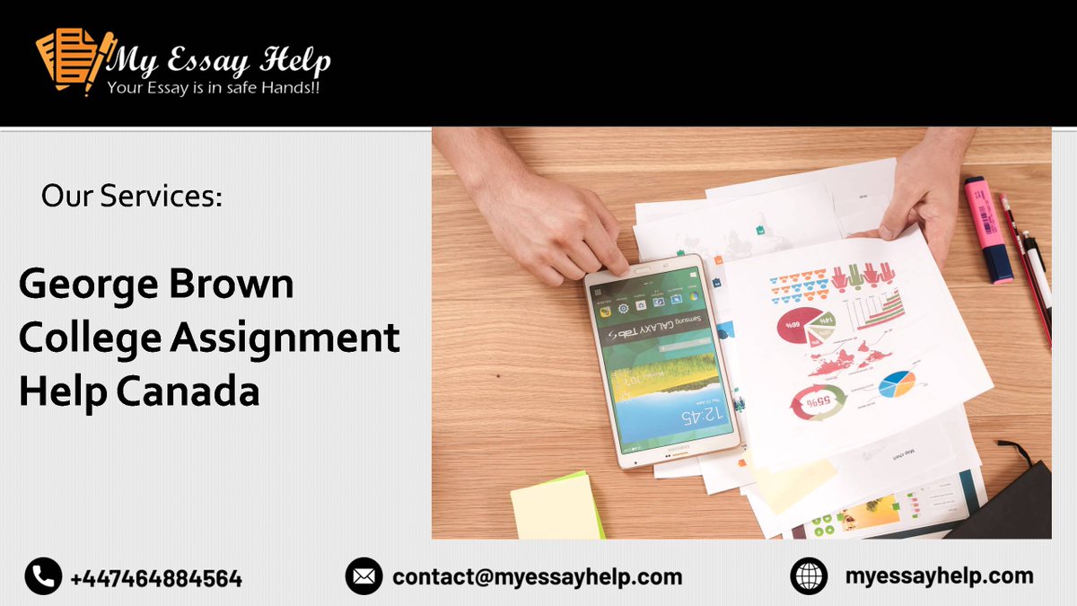 MyEssayHelp2's tweet image. Get George Brown College Assignment help from My Essay Help at an affordable price with 100% plagiarism-free. We ensure that the essay is completed on time.

#assignmenthelp 
#assignmentexperts 
#myessayhelp