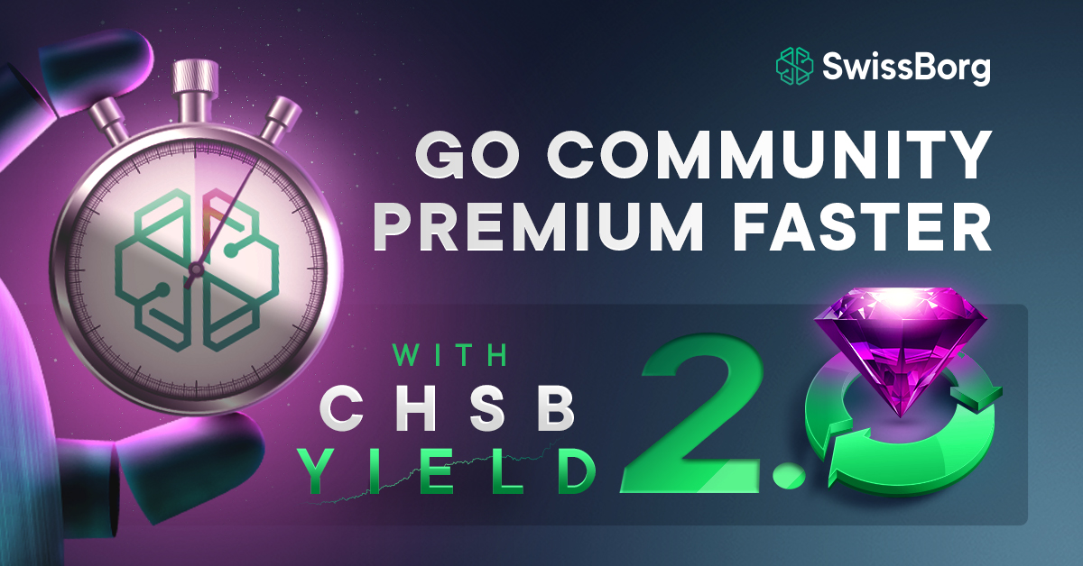 💎 Elevate your wealth with $CHSB Yield 2.0❗
🔮 1 of the benefits of the #CHSBYield2PointOh is that higher #yields for smallholders make it easier for them to become Premium. 
✅ Use the calculator to estimate how much #yield you can generate in 1 year: swissborg.com/chsb-yield