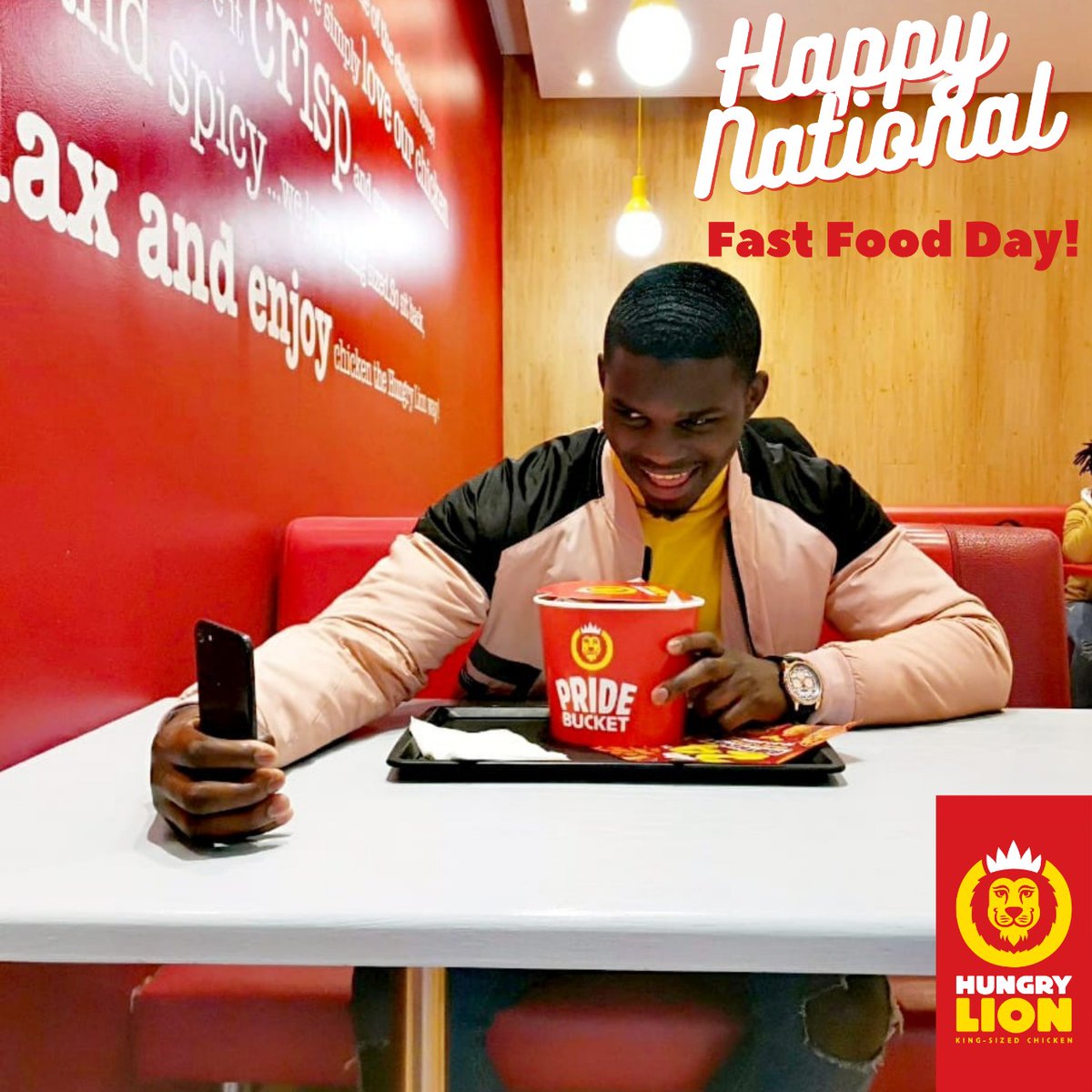 hungrylion's tweet photo. It's #NationalFastFoodDay! What better way to celebrate this day than with us. 

Tell us which Hungry Lion meal would slap for lunch and you could WIN IT! Winners are to be announced tomorrow. 

#HungryLikeALion https://t.co/a3j8aw8hu8