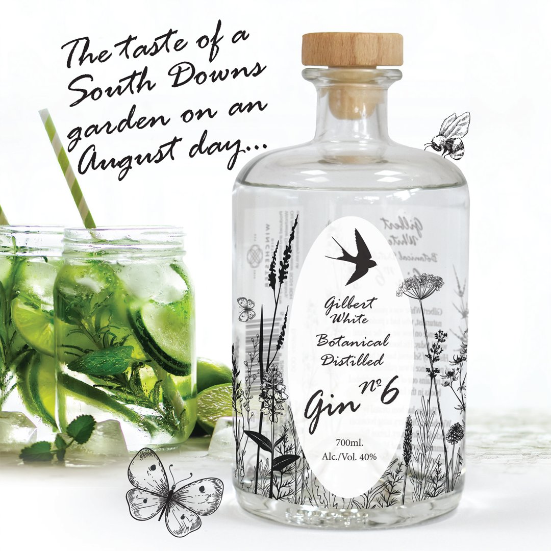 CrimsonGraphic's tweet photo. Drum roll... Crimson's 20th birthday winner of a bottle of Gilbert White's No6 gin is @_njwebster 
#ginpackaging  by me @CrimsonGraphic 
gin by @WinchDistillery
🍸
#HampshireDesigner #Branding #ginbranding #gin #packagingdesign https://t.co/1fwpaAt4sQ