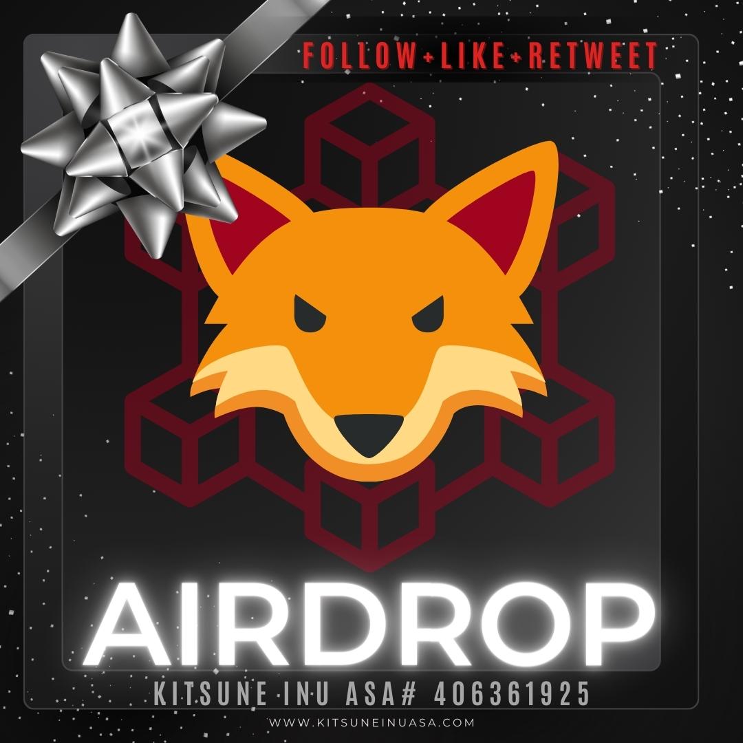 🦊 The Fox Community Token Airdrop 🦊

- Follow + Like 💕
- Retweet ♻️
- Tag 3 Friends ⚡️

➡️Form: bit.ly/3H8qnOe ⬅️

✅ Detailed Info about Tokenomics:
➡️ kitsuneinuasa.com ⬅️

#Algorand #AlgoAirdrop #algorandairdrop #algofam