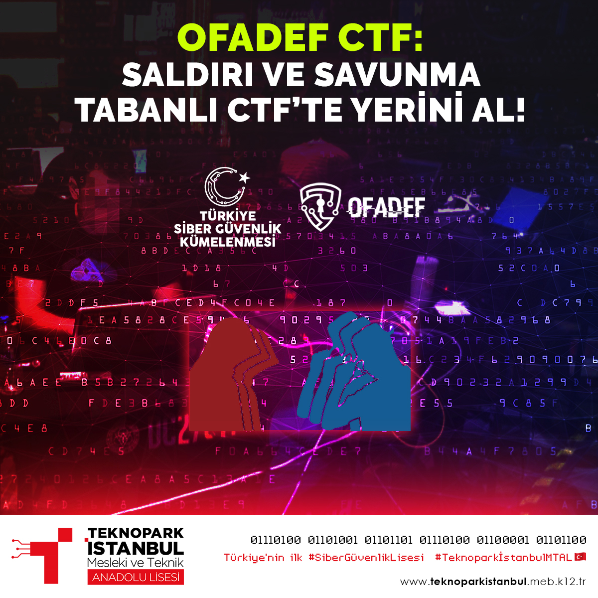 tekno_ist_mtal's tweet photo. ❝Mavi ve kırmızının savaşında yerini al!❞
#SiberGüvenlikHaftası kapsamında @siberkume üye firmalarından @seccops tarafından düzenlenen "#OfaDef #CTF Yarışması" 26 Kasım'da gerçekleşecektir.
Kayıt için: https://t.co/c1LHHftNkX
#SiberGüvenlikLisesi #TeknoparkİstanbulMTAL 👩💻👨💻 https://t.co/zrNUVCBtM1