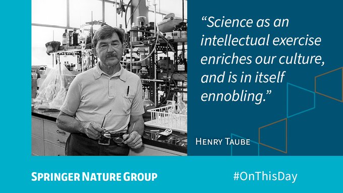 Quote from Henry Taube reads: “Science as an intellectual exercise enriches our culture, and is in itself ennobling.”