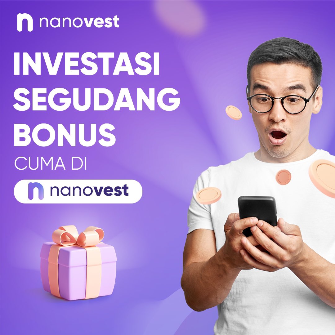 nanovest_io's tweet photo. Siapa sih yang ga suka dapet bonus? Apalagi bonusnya dari investasi! Cuma di Nanovest, investasi bisa dapat banyak bonus menarik! Stay tuned dan tungguin kejutannya di tanggal 22.11.21 ya! #ComingSoon https://t.co/hgm3rkCjrh