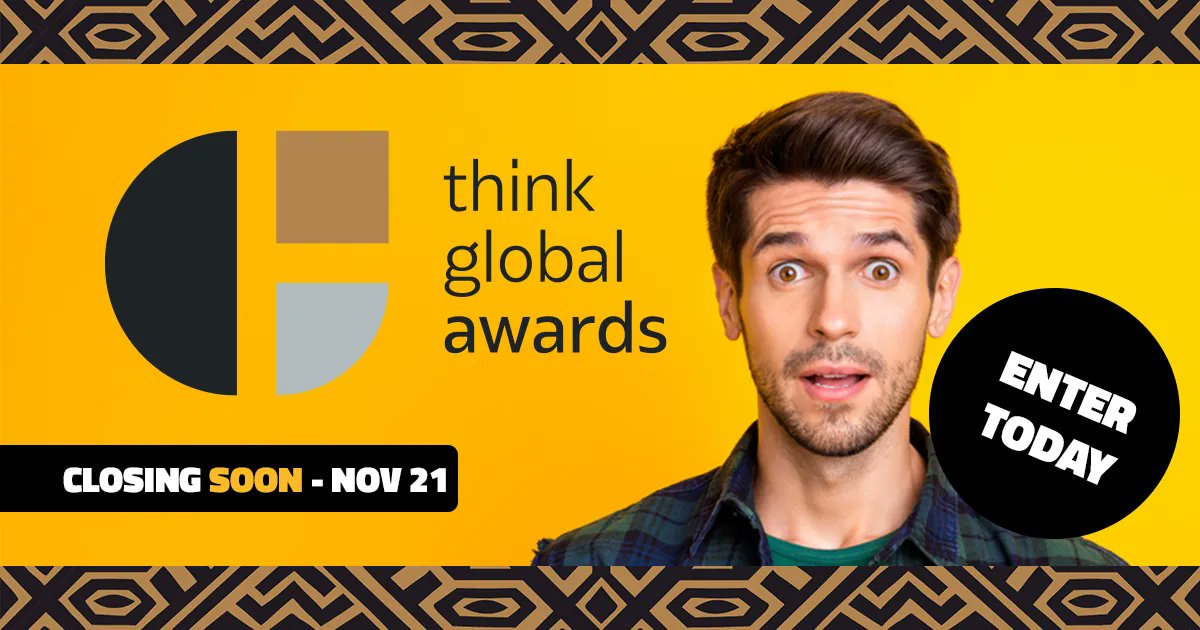 ThinkGAwards's tweet photo. Deadline fast approaching! Enter the awards today. https://t.co/1q4Iaxee6h - Free to enter. https://t.co/y2MujnvXEl