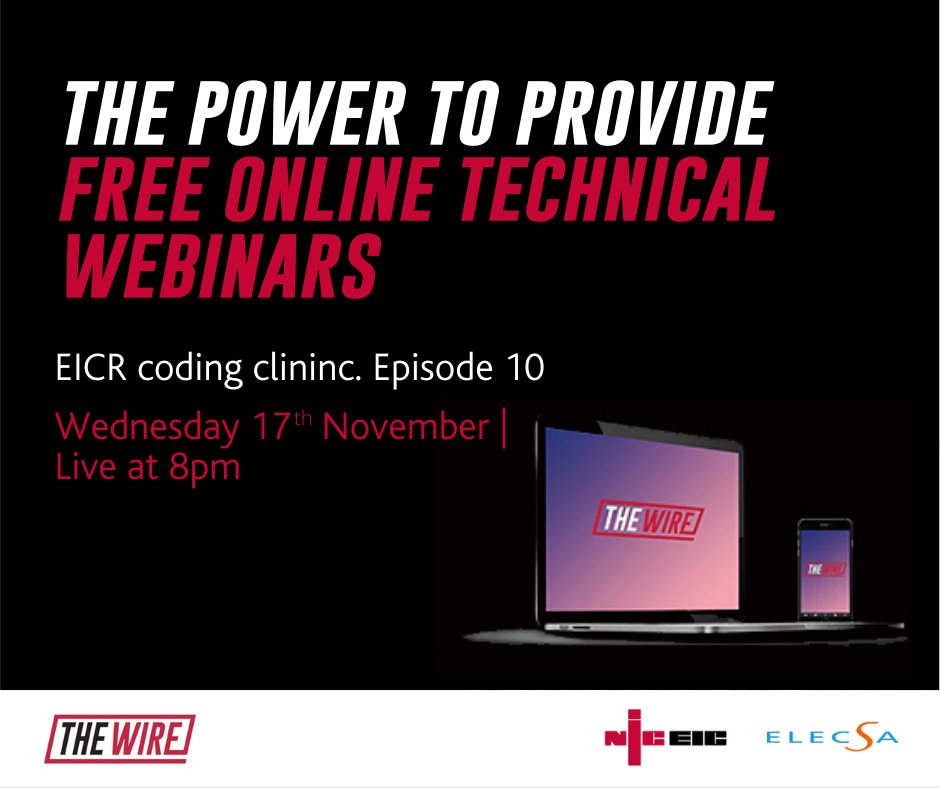 Don't forget to sign up for The Wire webinar streaming tomorrow evening. Join us LIVE at 8 pm for episode 10 talking you through your coding conumdrums. Register here now bit.ly/3Ey2KMS