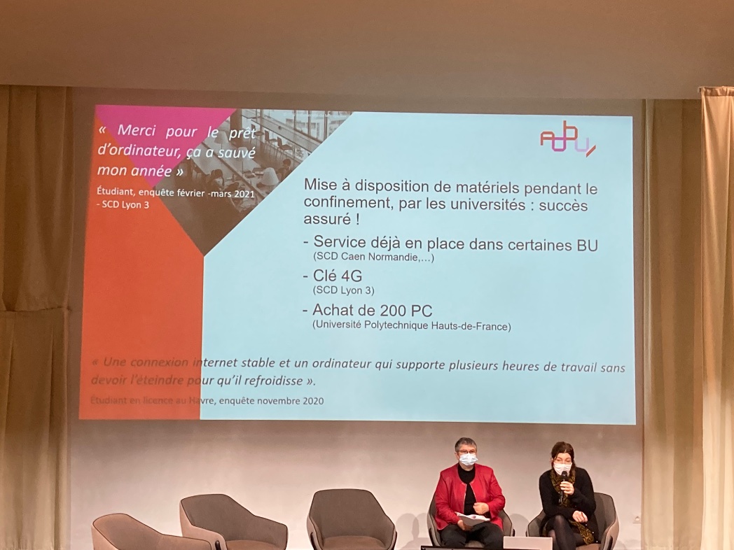 perrlemrr's tweet photo. Retour d’exp sur les enquêtes COVID par  Isabelle Bizos @BuHavre et Christelle Quillet  (SCD Rouen) : 30% d’étudiants en moyenne ac une mauvaise connexion internet chez eux et un manque d’équipement informatique perso adapté #enquetemaisonADBU https://t.co/feNgYpSQ8u