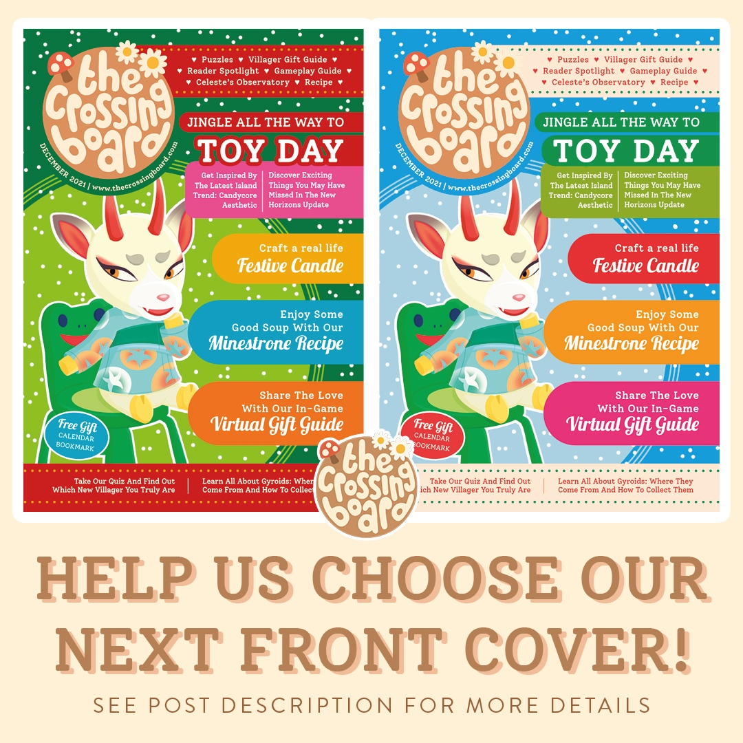 CrossingBoard's tweet photo. Hey readers! The TCB team can't choose which colour looks best for the December fanzine, so we need your help in deciding it!
- RT for Green 💚
- LIKE for Blue 💙
We'll close the voting after 24 hours, so tomorrow (Wednesday) 10AM GMT. So excited for this community-chosen cover😍 https://t.co/hNImWgvU7P