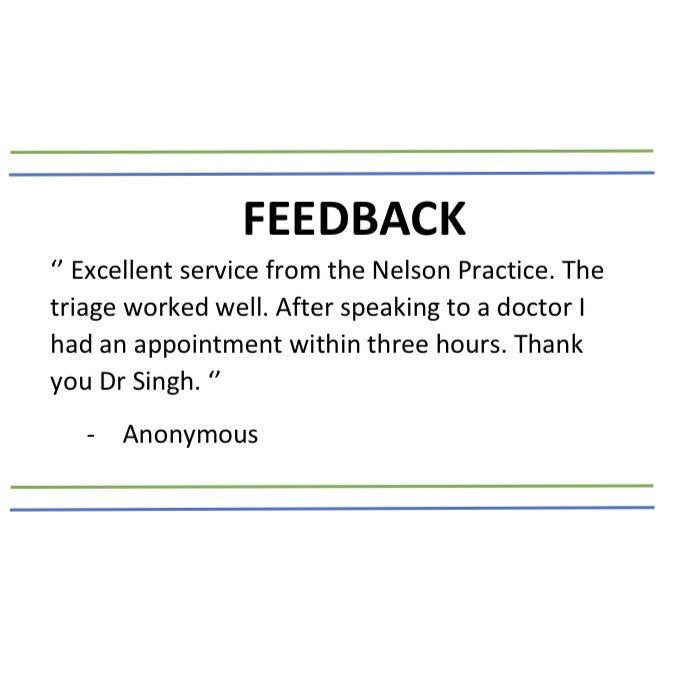 Positive feedback from one of our patients this morning😊