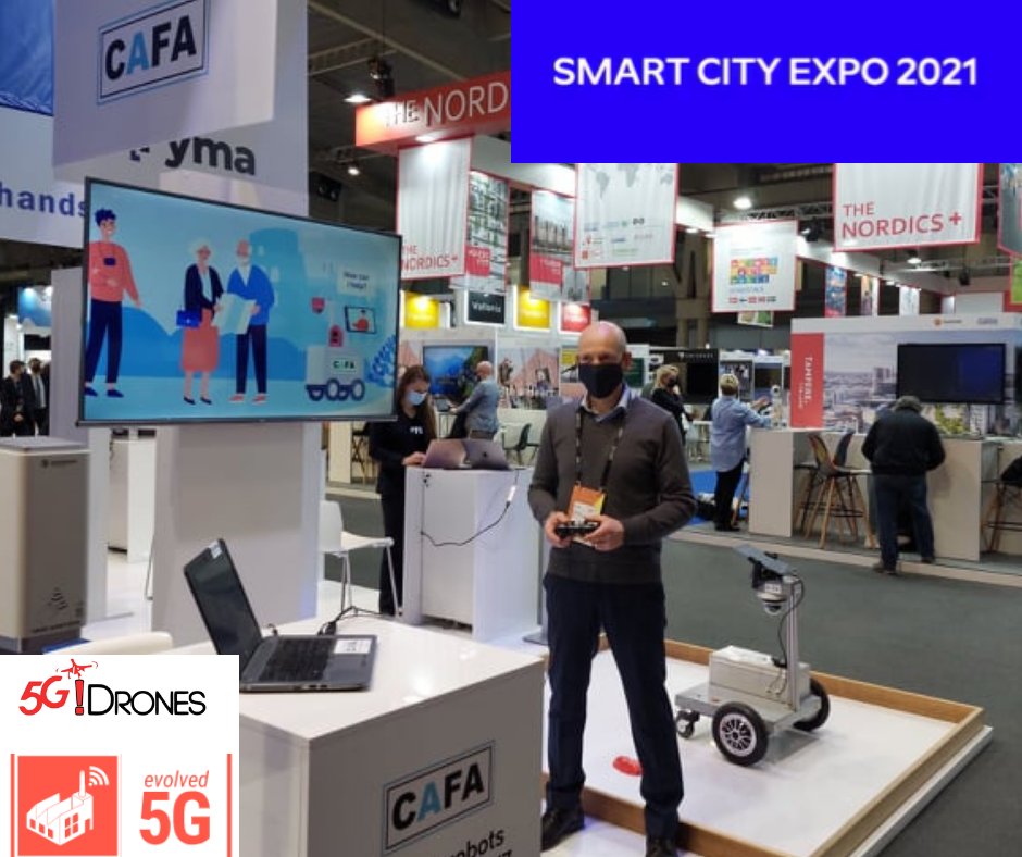🏁Ready, Set, Go! 
Don't miss the <a href="/SmartCityexpo/">Smart City Expo World Congress</a>  @CAFA Tech team here and will present the CAFA Worker robot and the 5G cellular drone. 
 #SmartCity #SCEWC21 #TMWC21 #LearnAbout5GDrones #LearnAboutEVOLVED5G #CafaTech