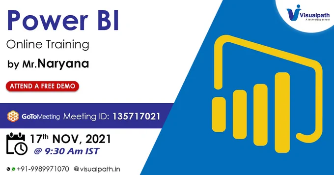 👉 We are starting a Free Demo class on Power BI course by Mr. Narayana
📅 Demo on: 17th November @ 9:30AM (IST).
Session Link: https://bit.ly/3Cky5B4
Contact for more details +91 9989971070
Visit us https://visualpath.in/powerbi-training.html
#PowerBI #powerbideveloper #PowerBITraining #PowerBICourse #powerbionlinetraining #FreeDemo #onlinetraining #learnonline #visualpathedu