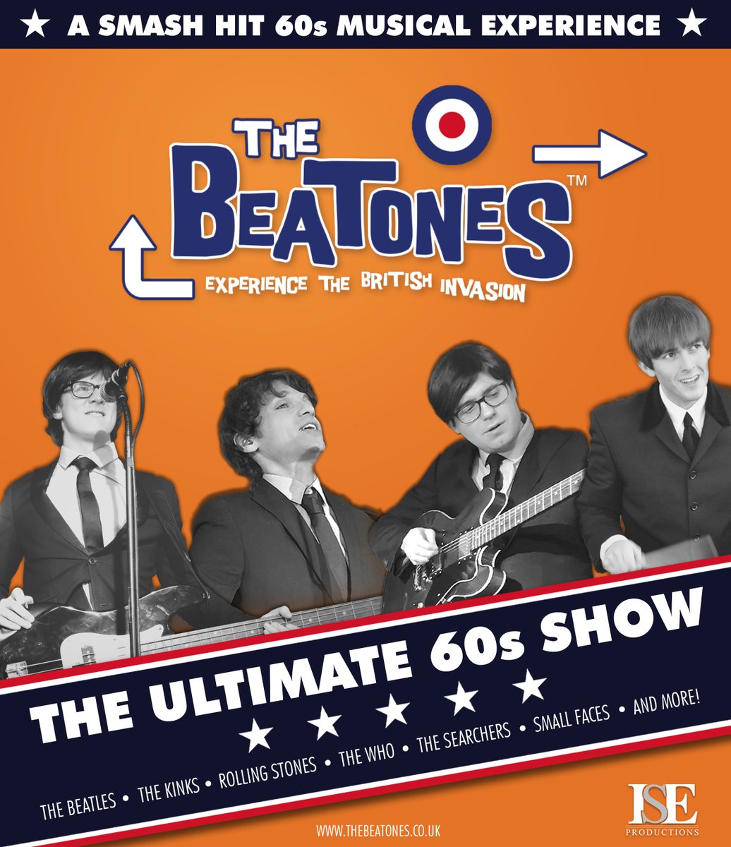 MelkshamAH's tweet photo. This Friday the rather brilliant @TheBeatones arrive at the Hall for an unmatched celebration of 60s British pop music, from early Merseybeat sounds to psychedelic swinging London, delivered with a youthful energy and cheeky charm.

Tickets here: https://t.co/PwhOHrT6DI https://t.co/jMLeXYvuy9
