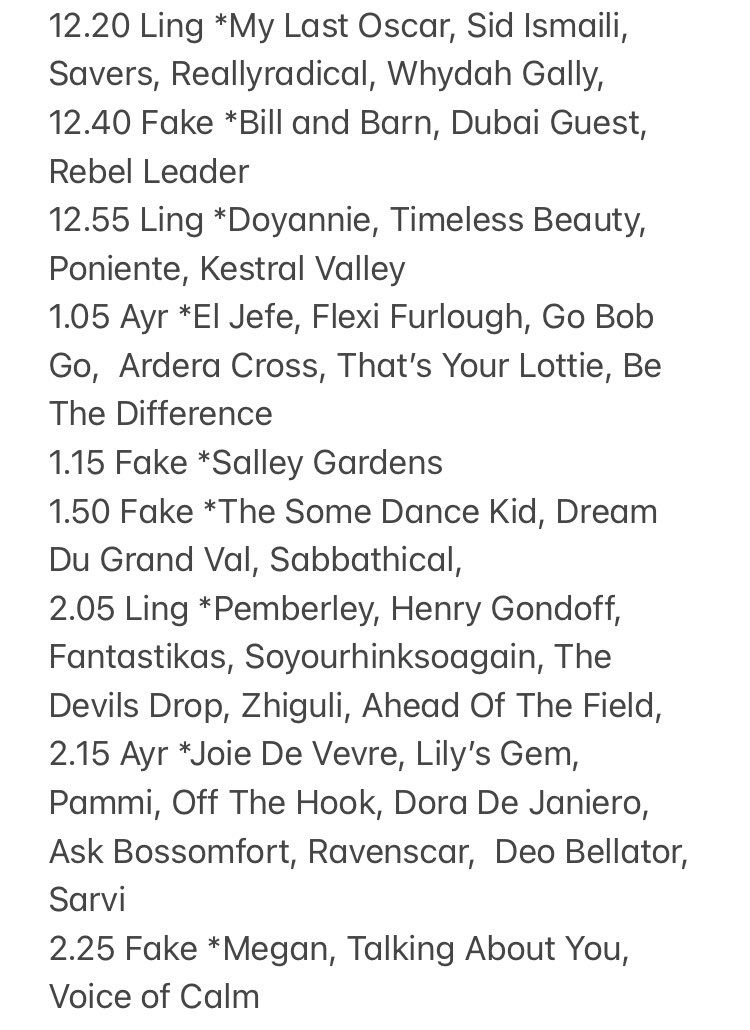 theformanalyst's tweet photo. Today’s bets. 12 races today although I don’t have any decent overnight positions (couldn’t get on the ones I wanted as they shortened too quickly), so will need to #JBFW today! Hopefully I can find 9-10 winners at least but we’ll see. https://t.co/UsiT8weymW