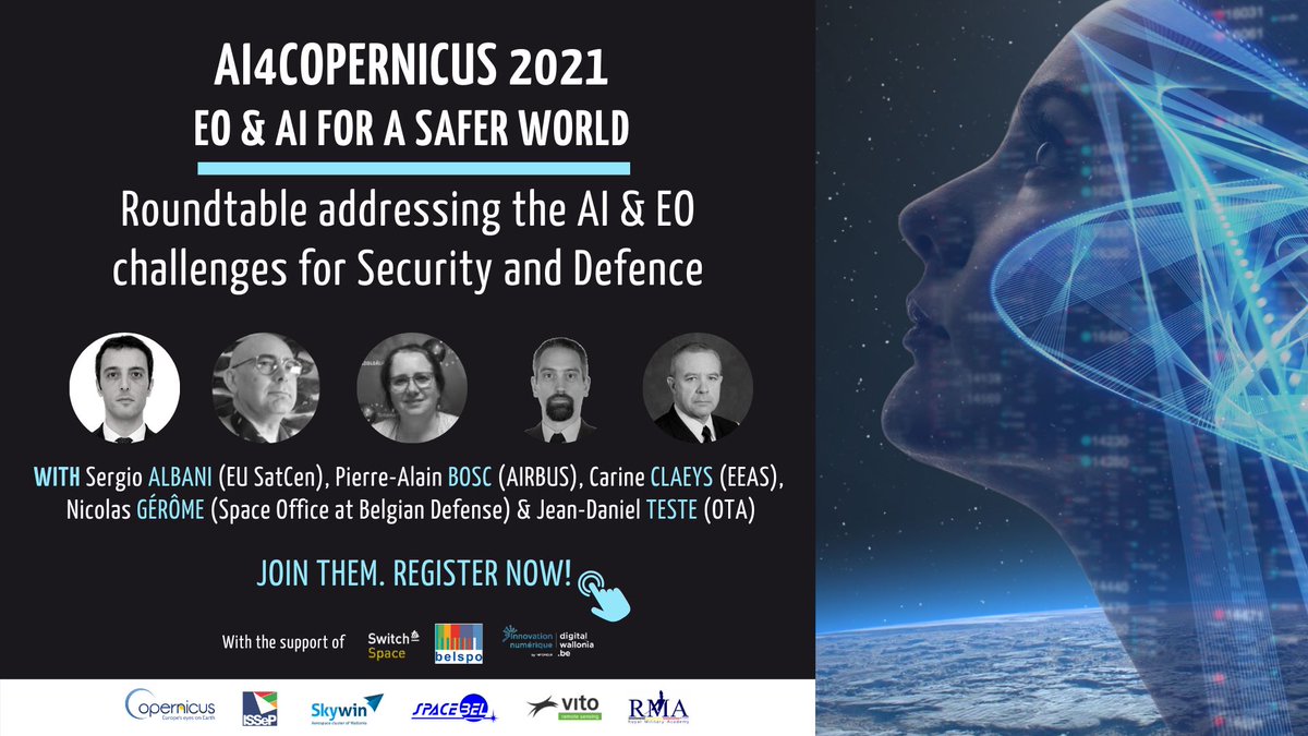 eusatcen's tweet photo. ⏰ Don't forget to sign-up for the @AI4Copernicus  roundtable addressing the AI &amp; EO challenges for Security and defence

ℹ️ Join @sergio_albani on November 30th and find out how #SatCen is addressing these challenges.
More info 👉 https://t.co/5bH8HWfgL6 https://t.co/cHJlj4ZoWD