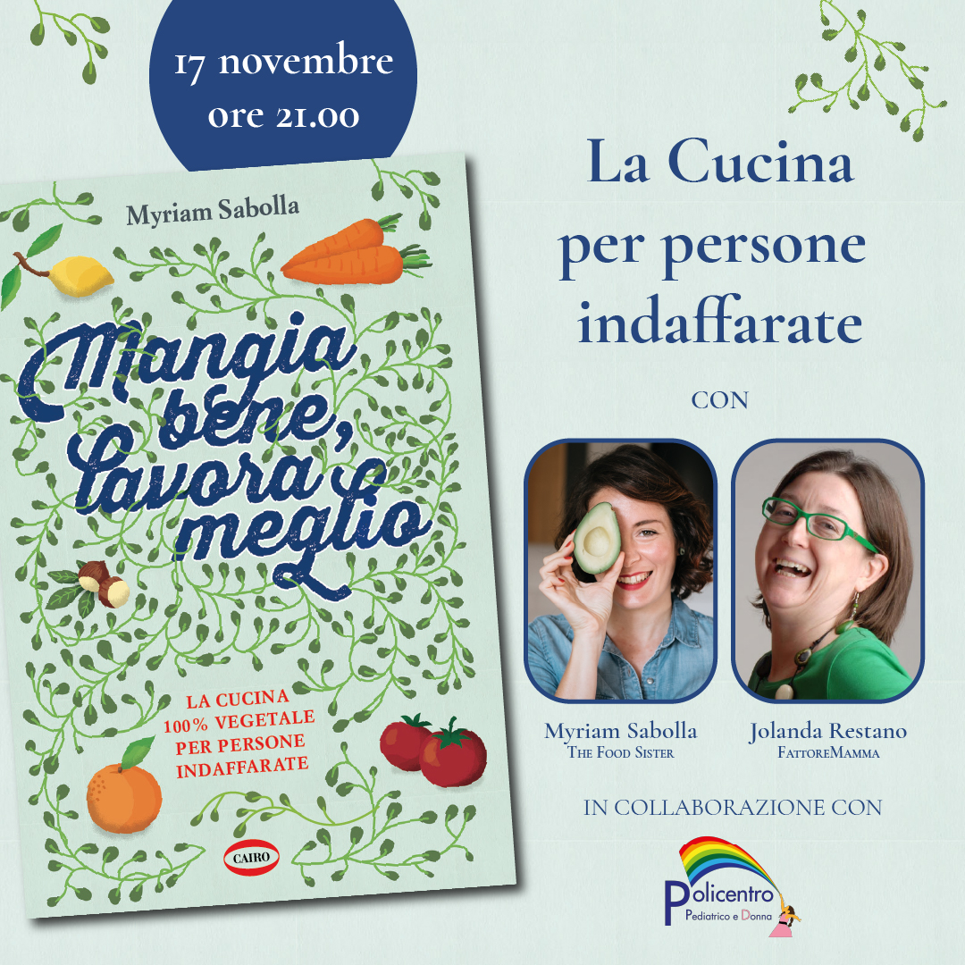 Il 17 Novembre (DOMANI!) alle ore 21:00 vi aspetto alla diretta con @myriamsabolla per imparare insieme a cucinare in modo organizzato e sanissimo! Non mancate!
Ci trovate sulla pagina IG di <a href="/FattoreMamma/">FattoreMamma</a>
In collaborazione con <a href="/PolicentroPed/">PolicentroPediatrico</a> 
#cucina
