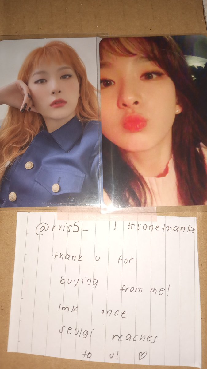 rvis5_'s tweet photo. Seulmail &amp; rookie seulgi came home 💛 Thank you po @s1tayc sa super safe na packaging 😊

#sonethanks https://t.co/hjdIHb6qgi