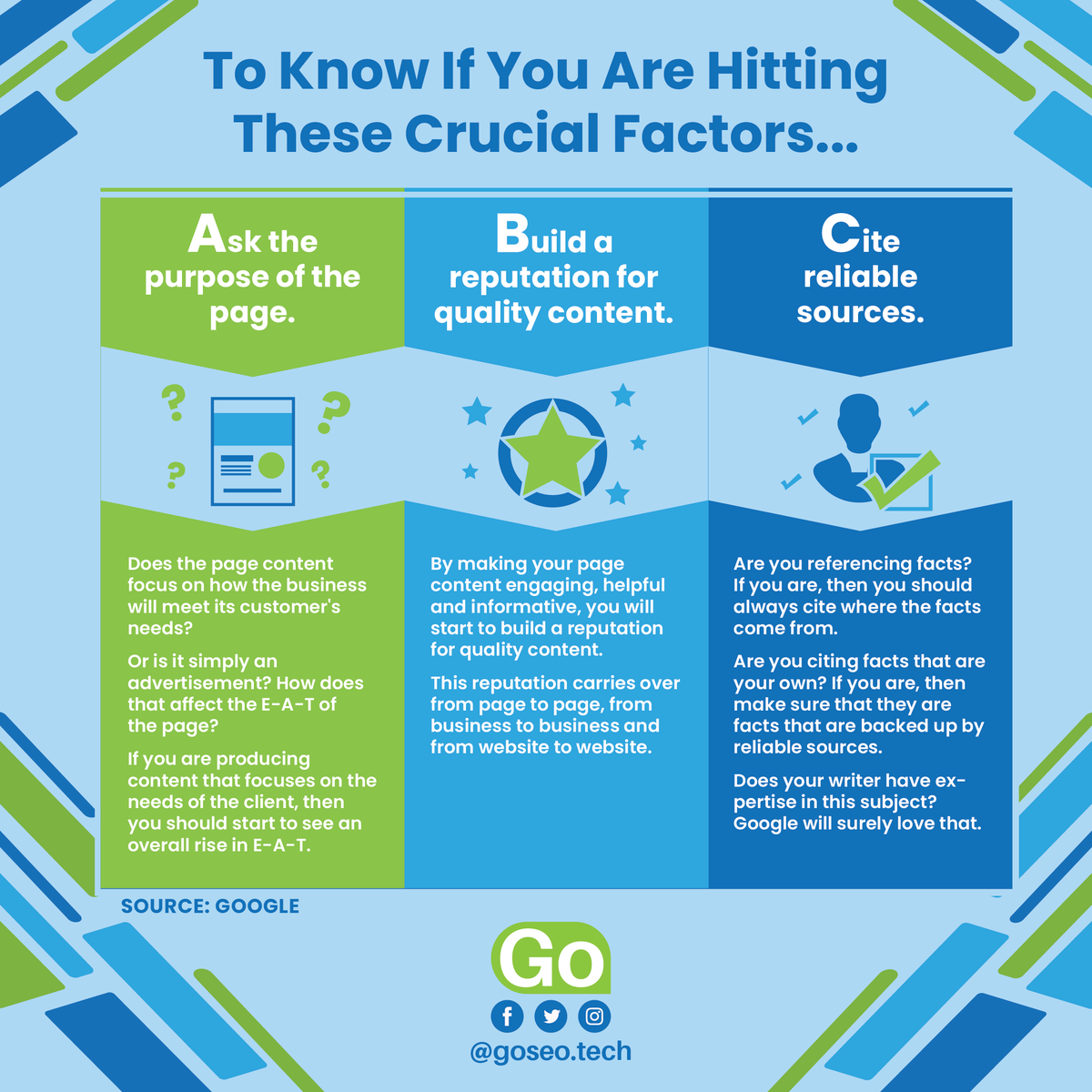 goseo_tech's tweet photo. The explosion of digital content has made it challenging for search engines to differentiate valuable content from the fluff.
Follow these easy way to optimize your content for search engines.
#GoSEO #GoDigital #SEO #searchengineoptimaztion https://t.co/kmOPiEVFoU