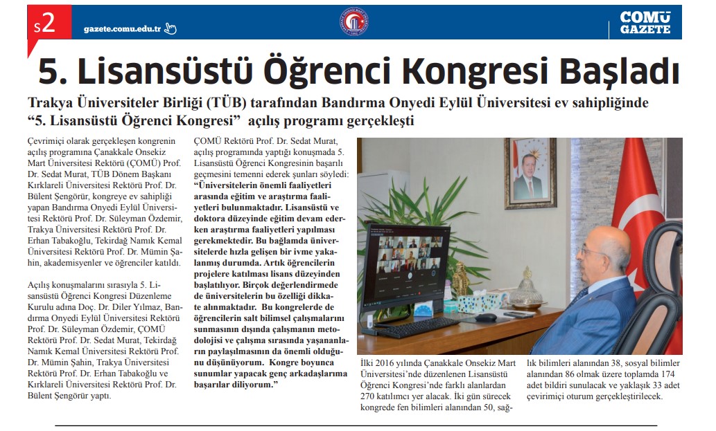 ÇOMÜ Gazete tweet media