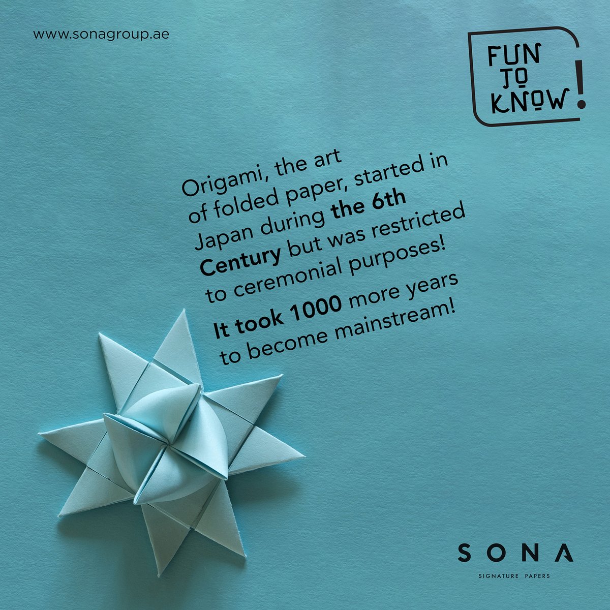 sona_llc's tweet photo. Fun to Know.
.
.
.
.
.
.
.
.
#funtoknow #origami #foldedpaper #paperforceremony #sonapapers #sonapapersUAE #sonacommercialLLC #finepapers #creativepapers #graphicdesigners #didyouknow #paperlove #papermagic https://t.co/rXwzHGiGZc