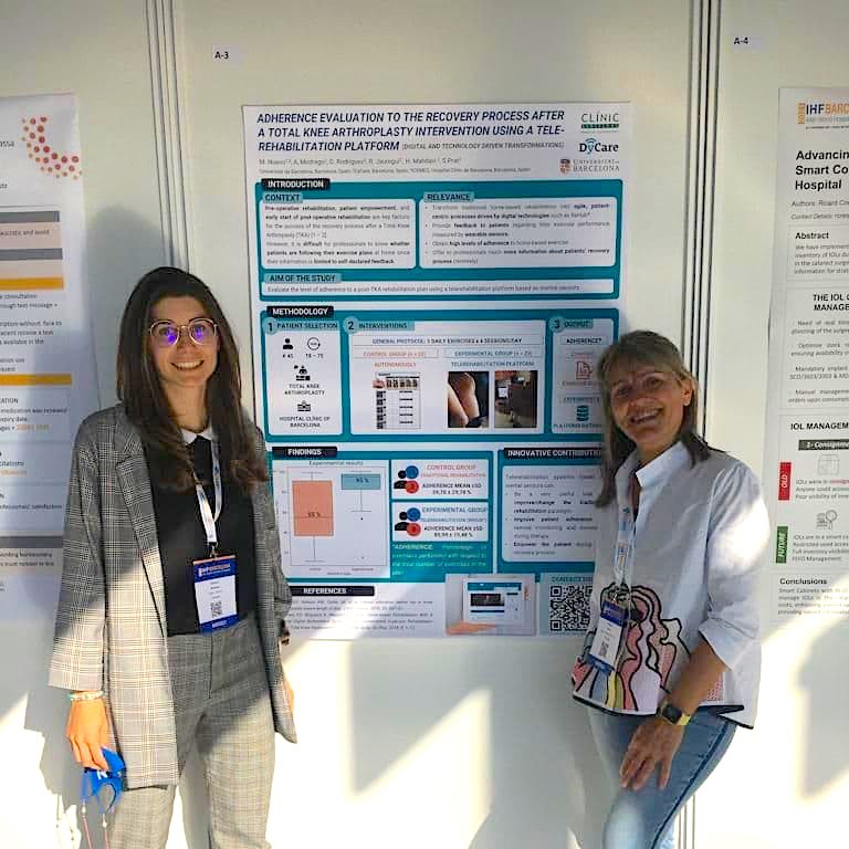 DyCareSolutions's tweet photo. Muy orgullosos de @nuevomon, ganadora al mejor póster en la categoría "Digital and technology-driven transformation" en el Congreso @IHF_FIH. 
Desde #DyCare estamos contentos de haber contribuido con #ReHub a este gran logro. 
¡Felicidades, equipo! 
#IHF2021 #telerehabilitación https://t.co/zUtuMo4jik
