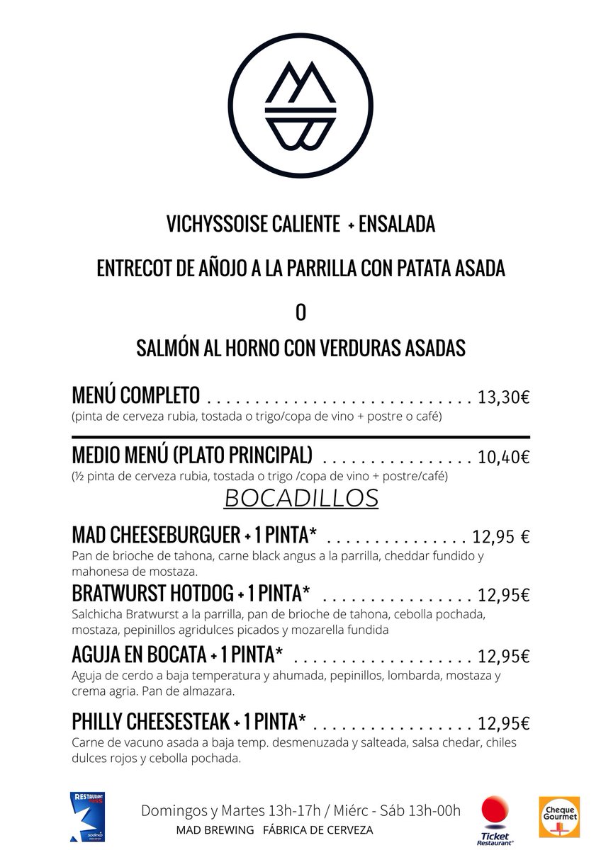 MadBrewingBeer's tweet photo. Tienes una amplia variedad de cervezas para maridar con el menú!!! https://t.co/sVqvHH7JtM