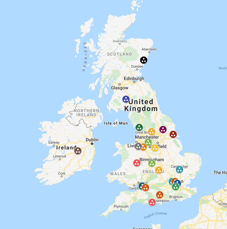 CHPPC_IHR's tweet photo. Just some of the places represented in our #FutureMap workshop for @BeingHumanFest last night. We also had participants from the US, Portugal and Norway. Thanks to artist @mixxpix for creating the map! You can browse some of our creations on Twitter using the hashtag #FutureMap. https://t.co/FjkJha0kiN