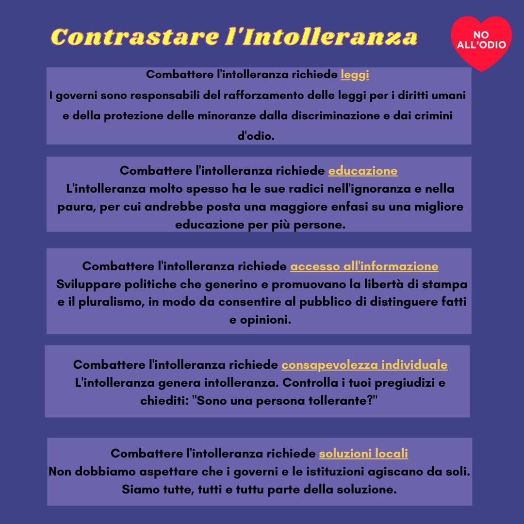 ☯️🤝GIORNATA INTERNAZIONALE DELLA #TOLLERANZA🤝☯️
Oggi vogliamo celebrare questa giornata per ricordare la nascita della Dichiarazione dei Principi sulla Tolleranza, il 16 Novembre 1995, condividendo la campagna ideata dalla nostra partner <a href="/ActiveWatchRo/">ActiveWatch Romania</a> 
#noallodio /1