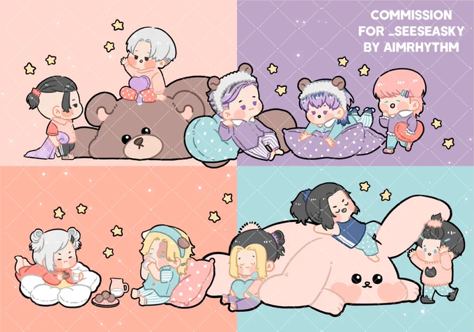 ☁️ COMMISSION แก๊งจิ๋วโตมันสำหรับคุนโพสต์ @_seeseasky ☁️
- คอมมิชเด็ก ๆแบบ blind brief ตีมปาร์ตี้ชุดนอนค่ะ 💖 ขอบคุณคุนโพสต์ที่อุดหนุนคอมมิชกันมาตลอดเลยฮืออออ ครั้งนี้ยินดีที่ได้รับหัวข้อน่ารัก ๆอีกครั้งนะคะ วาดตัวจิ๋วสนุกมาก ๆ! #ผลผลิตของเอม 