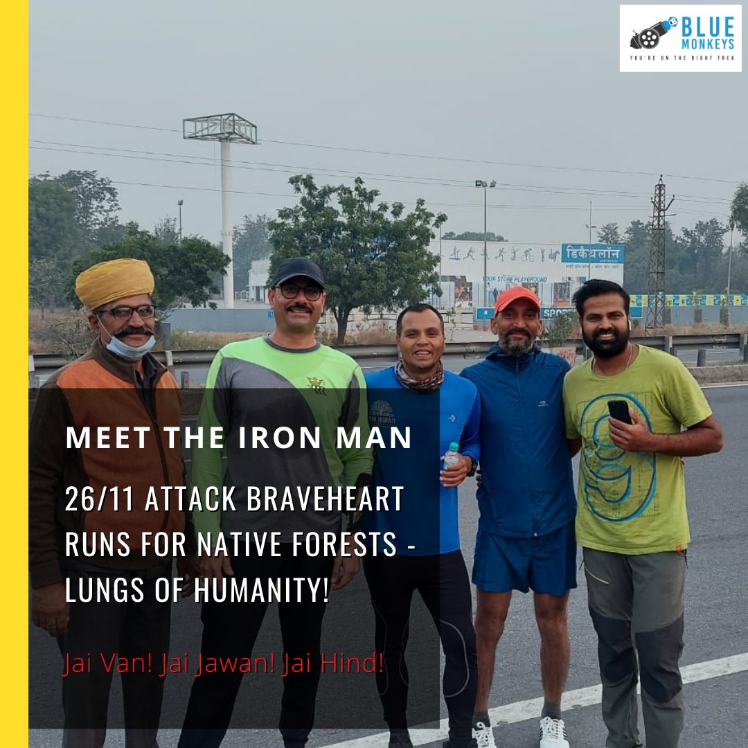 BlueMonkeys7's tweet photo. Proud to be a part of the 1500kms run with a Commando who looked terrorist in the eye!!
Commando Praveen Teotia Sir @marcospraveenteotia
We are glad to meet you and be a small part of your big journey.
#bluemonkeysclub #BMC #runforacause #praveenkumarteotia #run #jaipurevents https://t.co/LTa6wNcOkE