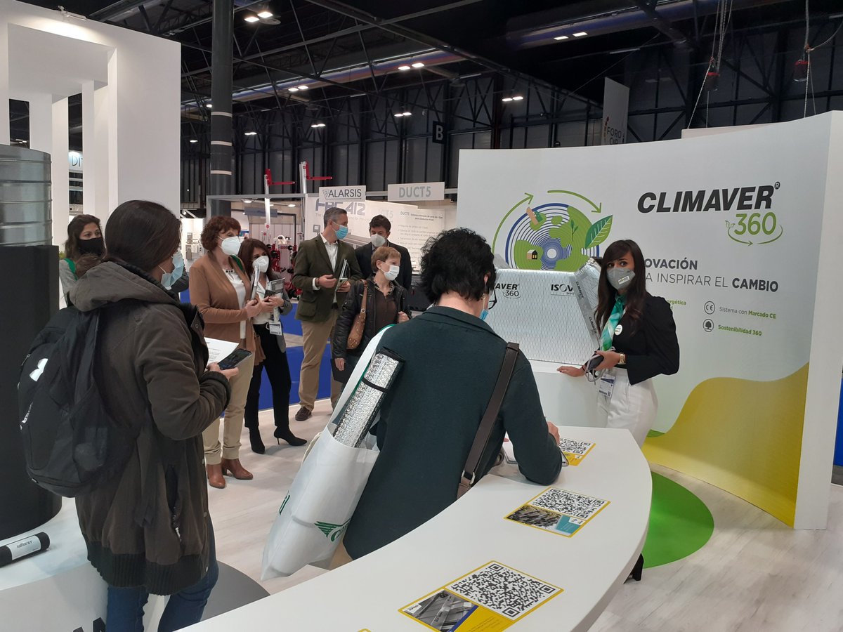 ISOVERes's tweet photo. 📢Ya hemos presentado nuestras novedades en climatización y refrigeración en la #FeriaCR2021 y la prensa ya ha podido conocer la nueva gama #CLIMAVER360.
Te esperamos en la @Feria_CR en @IFEMA en un stand lleno de novedades y sorpresas 😄
💛#MakingTheWorldABetterHome https://t.co/HKaB9v2cO9