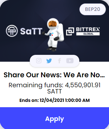 SaTT | A dApp to earn crypto #Post2Earn #SocialFi tweet media