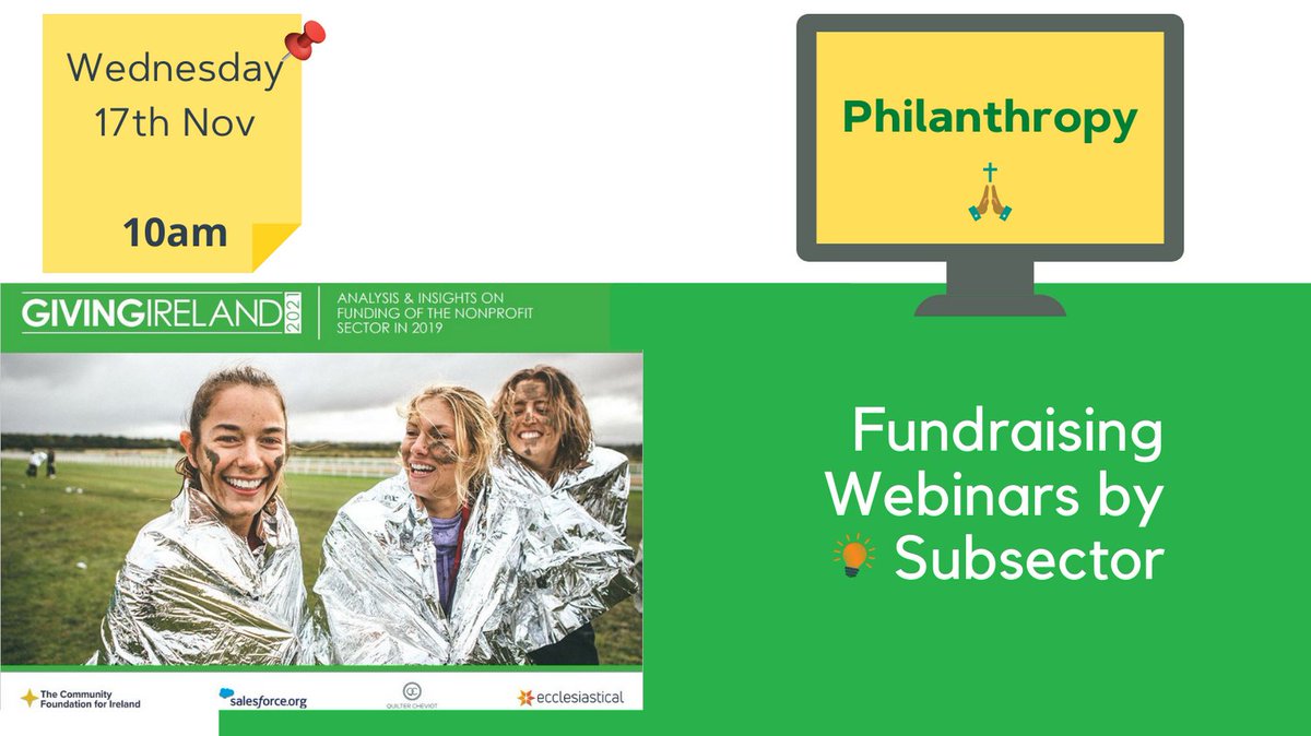 2into3's tweet photo. Kicking off our #Philanthropy subsector webinar tomorrow for #GivingIreland with Grainne O'Hogan from @SEIreland. Supported by @CommunityFound @SalesforceOrg @QuilterCheviot @EcclesIRL. Register: https://t.co/29yBHjlmxA.
#nonprofits #webinar #webinarseries https://t.co/aszOAmqHkW