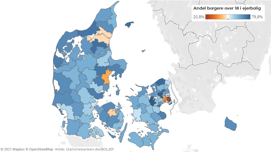 harboe_m's tweet photo. Der er stor forskel på hvem vælgerne er kommunerne imellem. I Lejre bor 79,8% over 18 år i egen bolig. Laveste andel i København, hvor kun 20,8% ejer deres bolig #dkpol #bolig https://t.co/t4DZAwNbOj