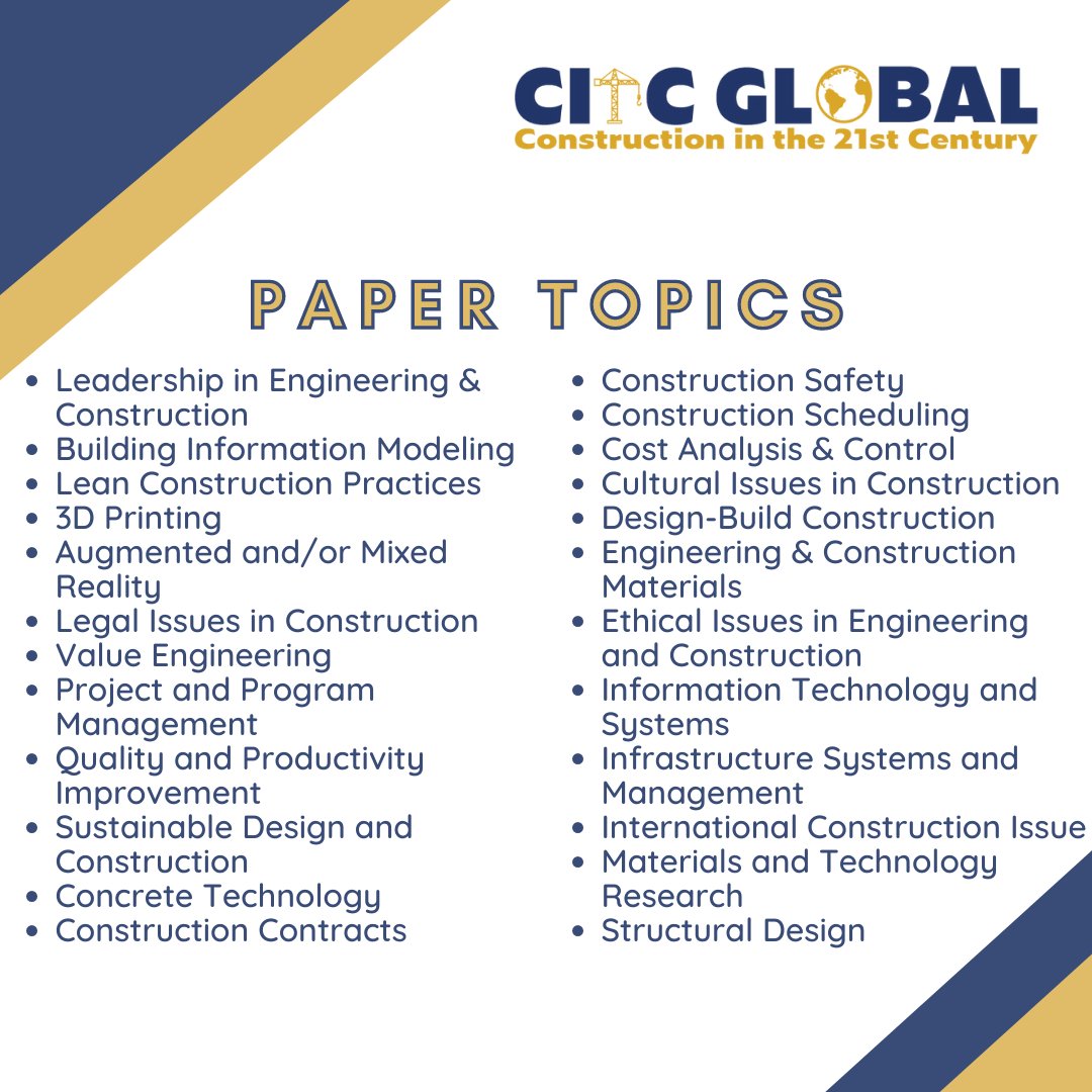 CITCConference's tweet photo. We’re less than a month away from our December 15th due date for full draft paper submissions, make sure you get your papers in! Swipe left to see our CITC-12 paper submissions ... https://t.co/Jg6wVQYdlA via @Construonetwork https://t.co/Afcp5JnxMm
