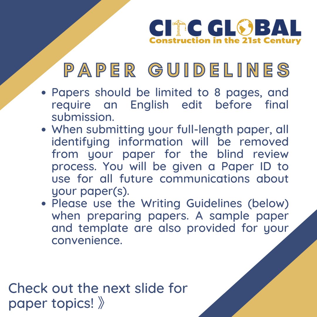 CITCConference's tweet photo. We’re less than a month away from our December 15th due date for full draft paper submissions, make sure you get your papers in! Swipe left to see our CITC-12 paper submissions ... https://t.co/Jg6wVQYdlA via @Construonetwork https://t.co/Afcp5JnxMm